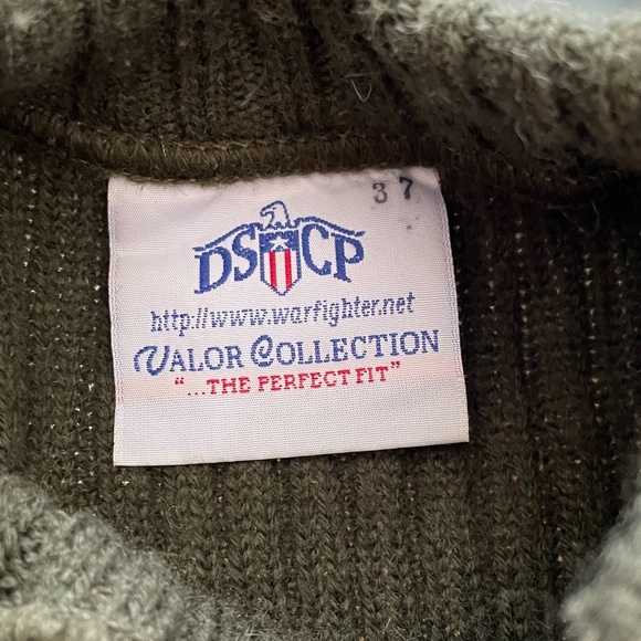 DS CP Valor Collections Wool Military Army Green Sweater - Picture 4 of 4